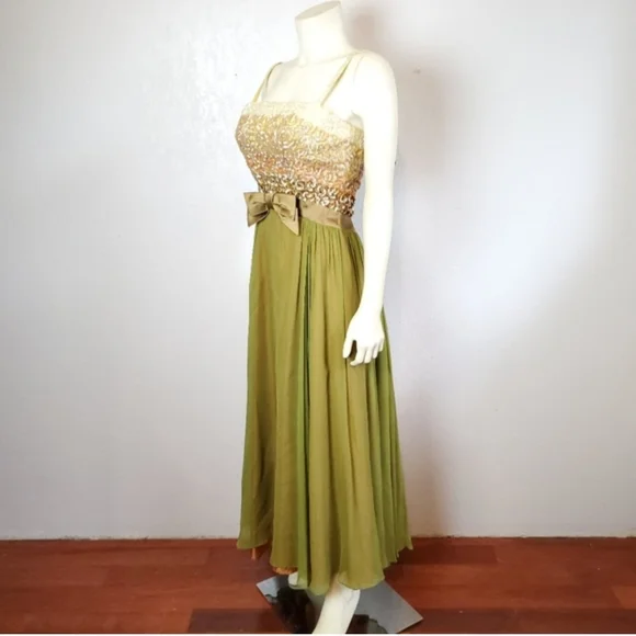 Vintage 60s Emma Domb Ombre Sequins Gown - Picture 2 of 5